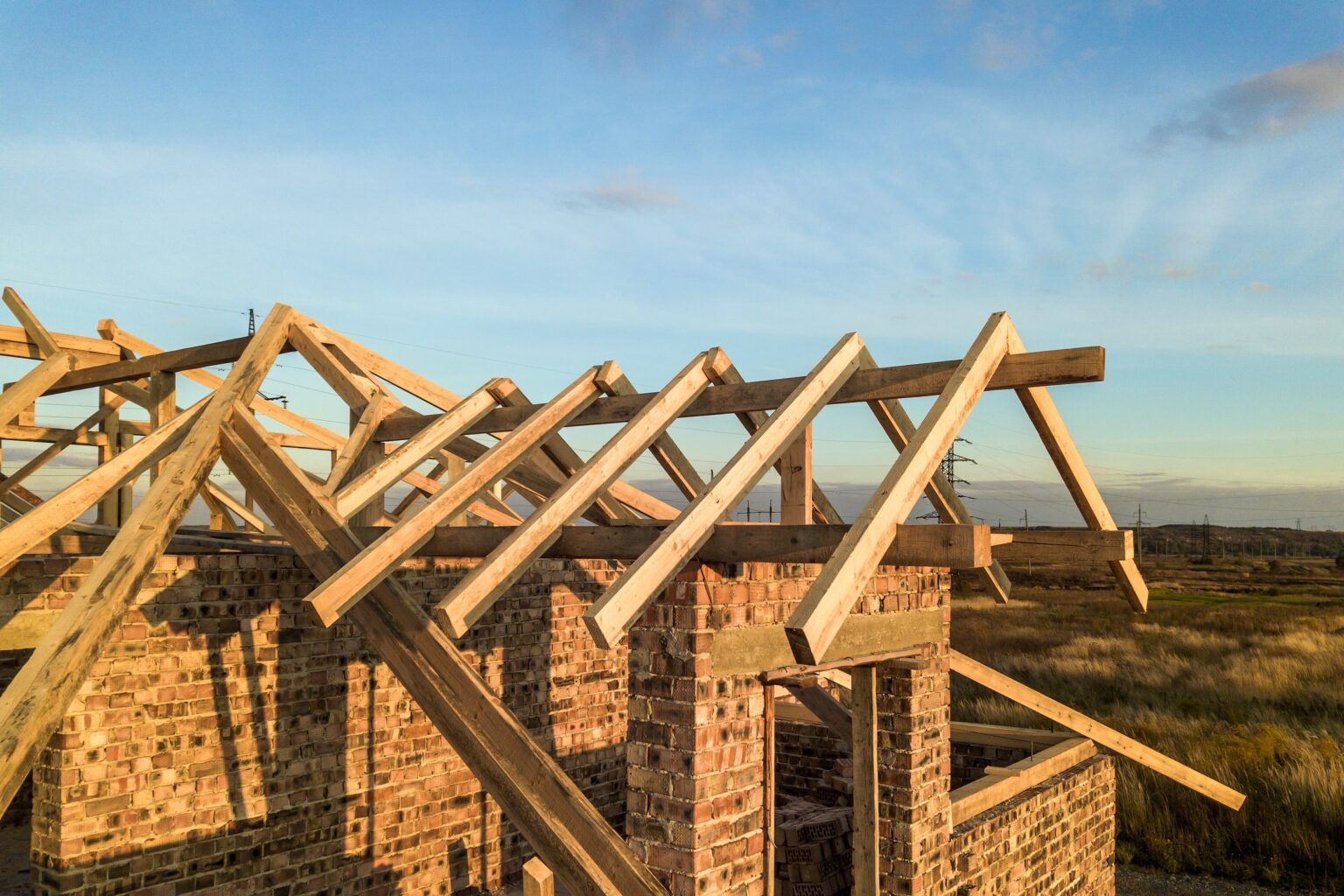 Une maison résidentielle en cours de construction